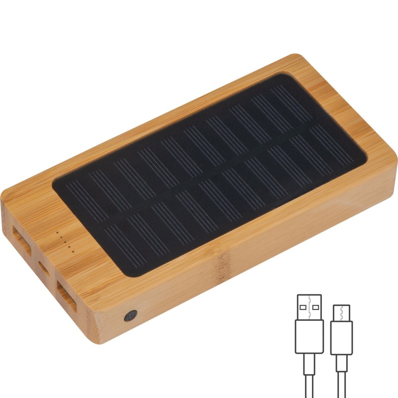 Chargeur en bambou de 8.000mah