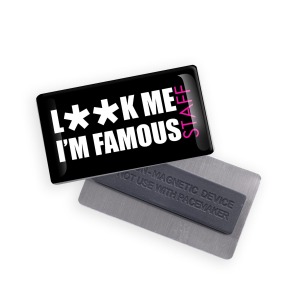 Placa rectangular con imán - ruba01 - Logo PUHT doming