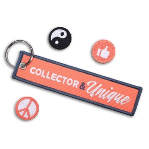 Llavero charm llama - logotipo sublimado