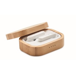 JAZZ BAMBOO - Funda de bambú para auriculares TWS