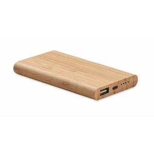 Powerbank personalizable de bambú de 4000 mAh