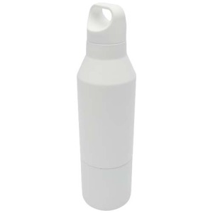 Bouteille isotherme personalizable Odessy de 600 ml en acier inoxydable recyclé RCS avec gobelet de 300 ml