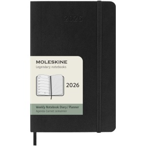 Agenda de poche hebdomadaire 12 mois Moleskine personalizable à couverture souple