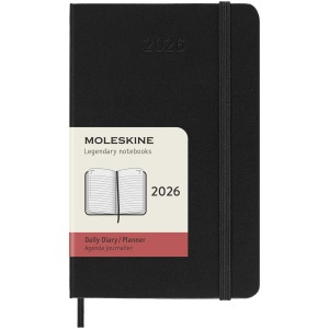 Agenda de poche quotidien 12 mois Moleskine personalizable à couverture rigide