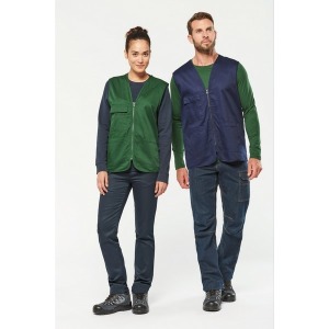 Chaleco unisex multibolsillos de polialgodón