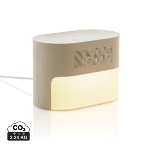 Réveil de promoción à bruit blanc en plastique recyclé RCS LumaRise