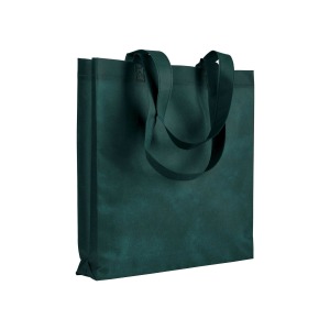 Shopper avec soufflet en TNT 80g/m² thermosoudé, anses longues