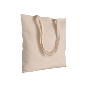 Sac Shopping personalizable en coton naturel, anses longues