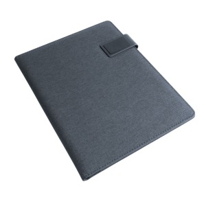 Conférencier personalizable A4 tissu mélangé avec bloc de papier à lignes