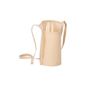 Portavasos de degustación de algodón orgánico de 150 g/m2, con cinta para el cuello de 90 cm.