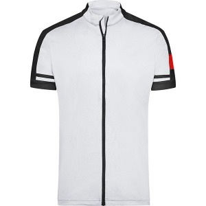 Camiseta de ciclismo bicolor con cremallera completa