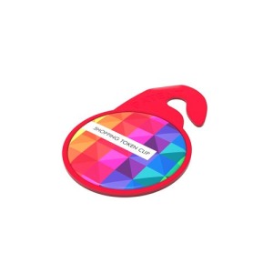 Shopping Token Clip Llavero Blanco