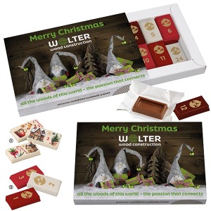 Calendario de Adviento - Caja de regalo - individual - con napolitanas