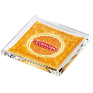 Bandeja superior de cristal para 3 monedas