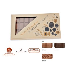 Tableta de chocolate con leche de 100g en estuche de cartón