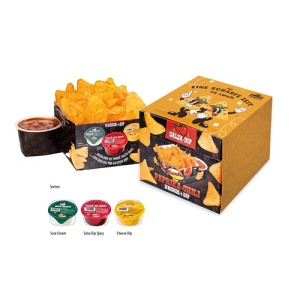 Nacho Box, Nachos con pimentón y guindilla, Dip de queso