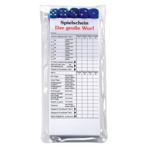 Juego de dados La gran tirada en su estuche