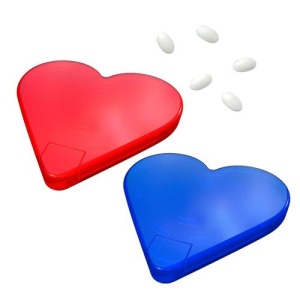 Dispensador de caramelos de menta corazón
