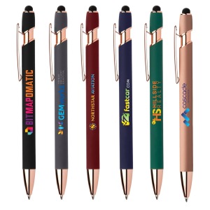 Prince Softy Rose Gold Stylo de promoción Gel avec Stylet Colour Jet