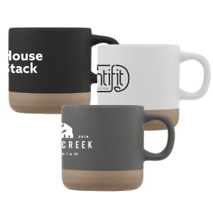 Terra - Taza de cerámica serigrafiada de 350 ml