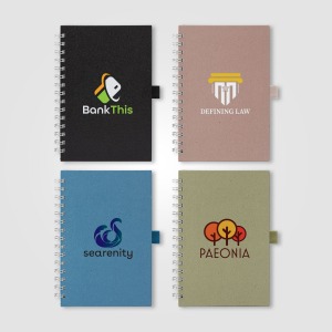 Bloc-notes personalizable Terra à spirales en carton de lait recyclé, papier FSC - A5 Colour Jet