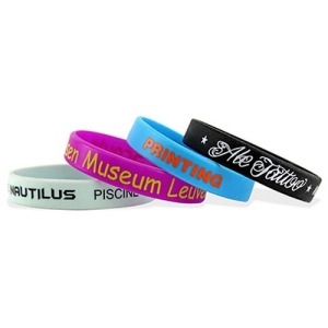 Pulseras de silicona impresas, tamaño grande / adulto