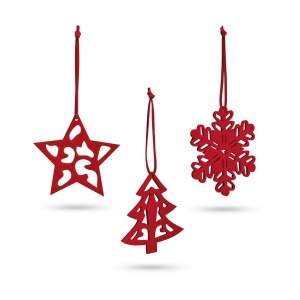 Set de 3 adornos navideños.