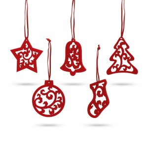 Set de 5 adornos navideños.
