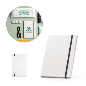 LECHE Cuaderno A5 fabricado con cartones de leche reciclados