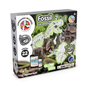 Kit de excavación de fósiles 2 en 1 I. Juego educativo para niños