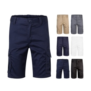 VL HEBE. Bermuda personalizable elástica multibolsillos de 240 g/m², 46% algodón, 38% EME y 16% poliéster.