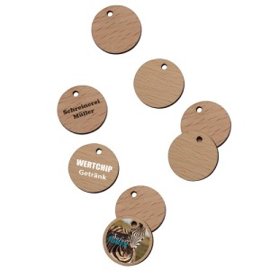 Ficha de madera de 1 euro