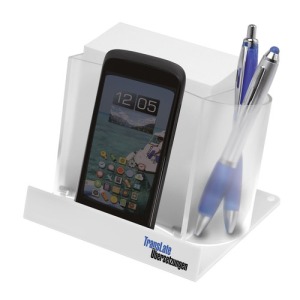 Soporte para smartphone y tableta con recogedor de tarjetas