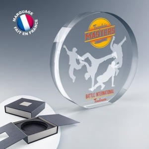 Trofeo redondo con borde recto