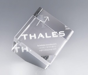 Cubo de cristal en forma de diamante de 6 cm