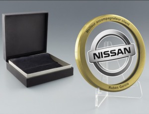 Medalla de cristal y metal