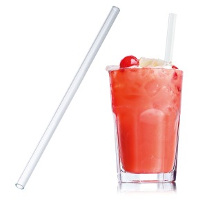 Lot de 50 pailles de promoción en verre 20 cm