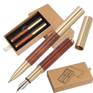 Mini set d'écriture - stylo plume personalizable et stylo roller