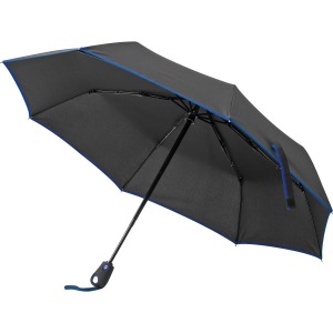 Parapluie personalizable télescopique noir avec bordure colorée