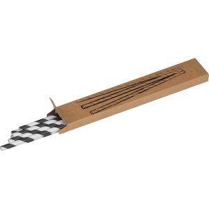 Lot de 10 pailles de promoción en papier