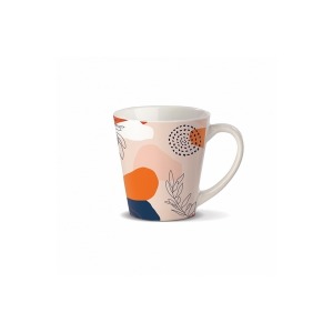 Taza acampanada de cerámica con impresión fotográfica por sublimación