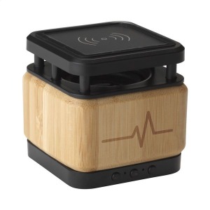 Altavoz Bamboo Block con cargador inalámbrico