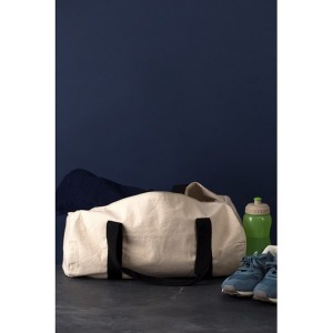 Sac de sport coton 50x25 330g anses bleu