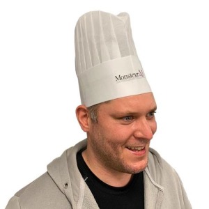 Sombrero de chef en tejido sin tejer