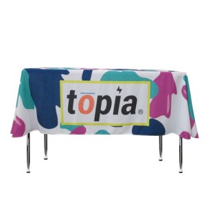 Nappe de promoción à couverture totale - 137x178cm table de 4 pieds