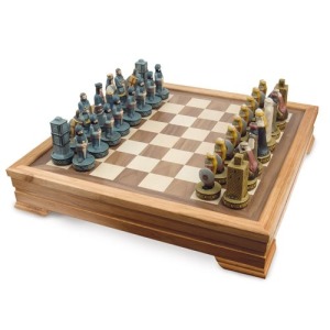 Jeux d'échecs de promoción artisanal peint à la main
