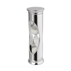 Sablier personalizable sable blanc chromé