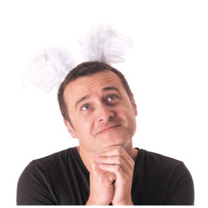 DIADEMA ALAS DE ANGEL BLANCO