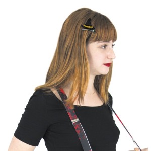 PINZA PARA EL PELO CON SOMBRERO DE BRUJA DE FIELTRO