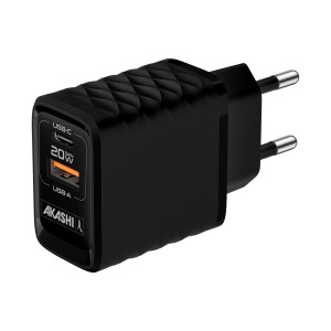 Cargador de red USB y USB-C ultrarrápido de 20 W.